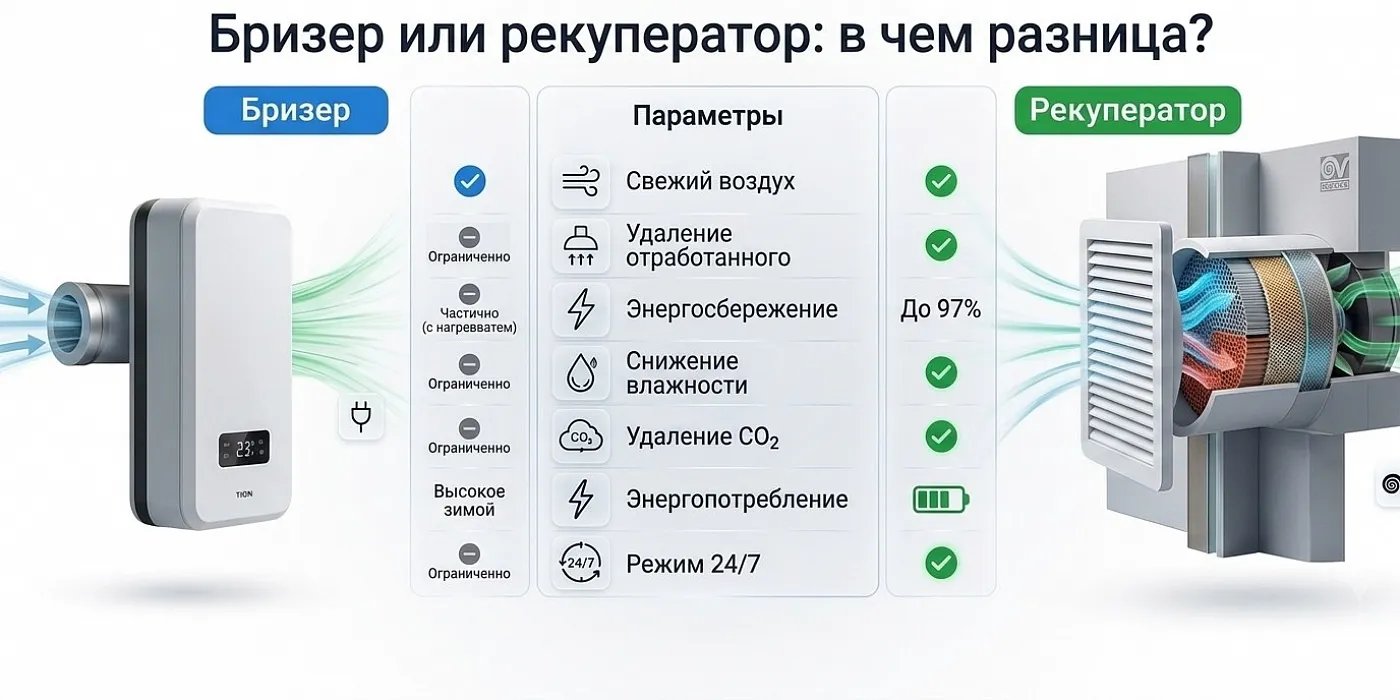 Бризер или рекуператор