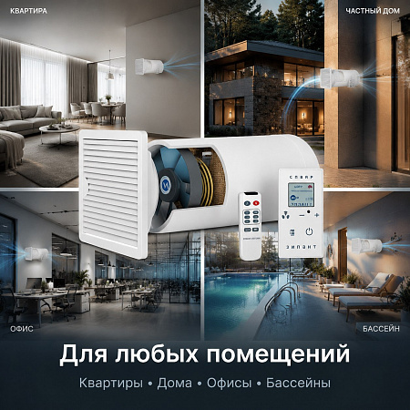 СПВВР 125 - вентиляция с рекуперацией тепла для помещений до 25 м